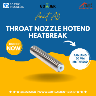 Original Anet A8 3D Printer Throat Nozzle Hotend Heatbreak